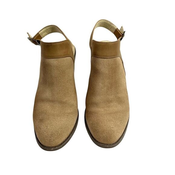 Chocolat Blu Abis suede Backless Booties Size 6.5 tan boho western chic - Picture 5 of 13